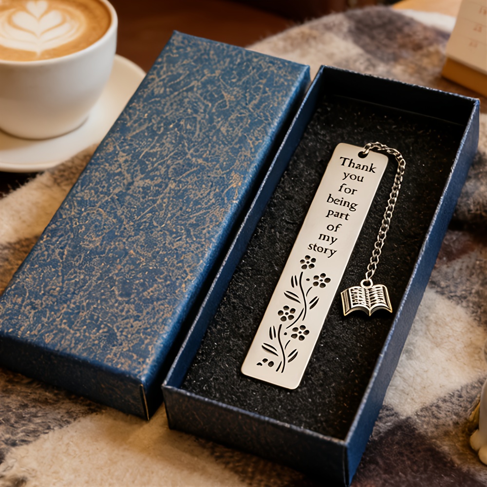 Image of Elegant "thank You For Being Part Of " Metal Bookmark - Book & Gift Box Suitable For Teachers, , - Thoughtful Gift For Teacher's Day, Valentine's,, For Milestones - Book Accessory
