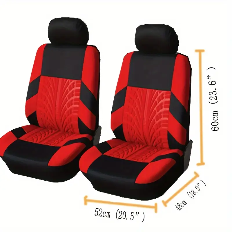 Set Coprisedili Auto Universali Trapuntati - Bicolore Rosso, Per Auto Medie/Piccole - Foto 3