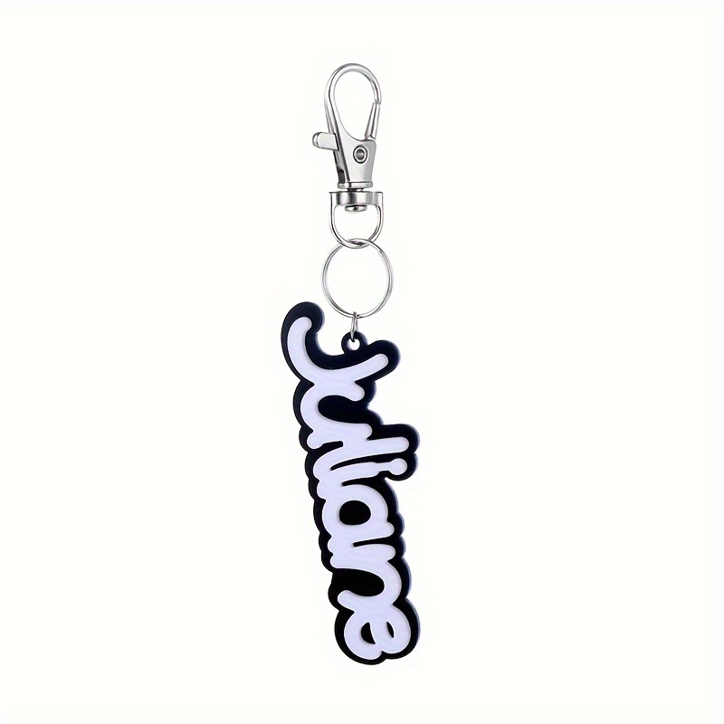 Personalized Acrylic Keychain With Name - Funky Vertical Pendant For Men, Perfect For Backpacks & Wedding Gifts