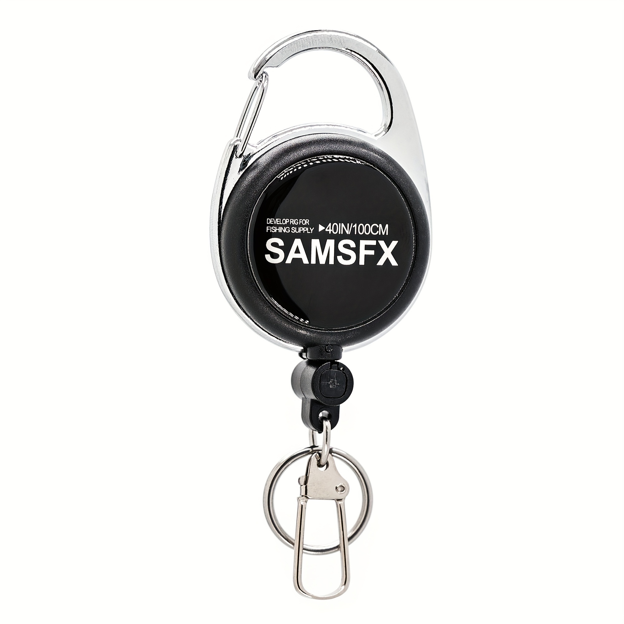 Image of Samsfx Fly Fishing Retractor With Retractable Measuring Tape, Retractable Tape Measure, Outdoor 100cm/40inches