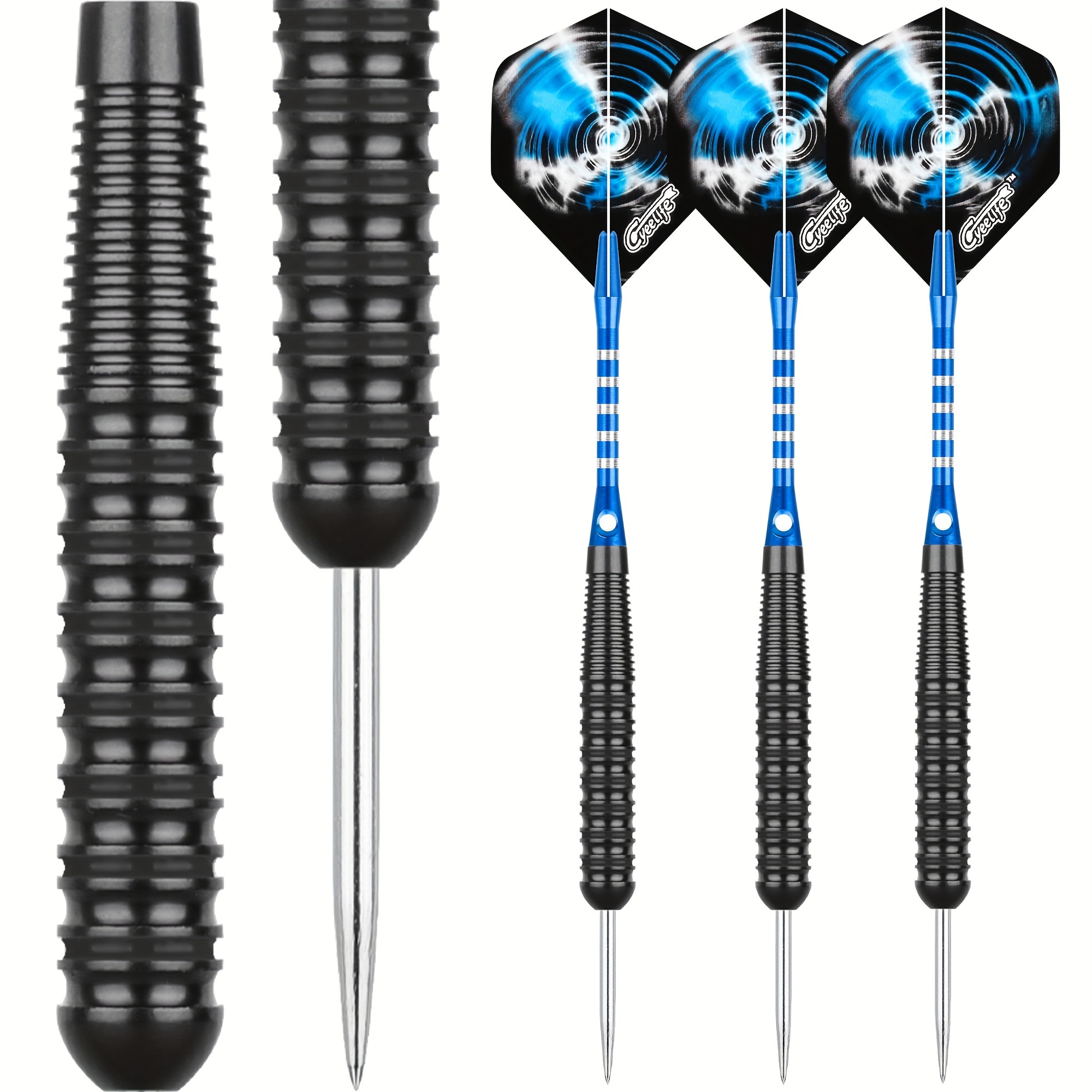 

3pcs 22g Steel Tip Darts - Mixed , For Outdoor &