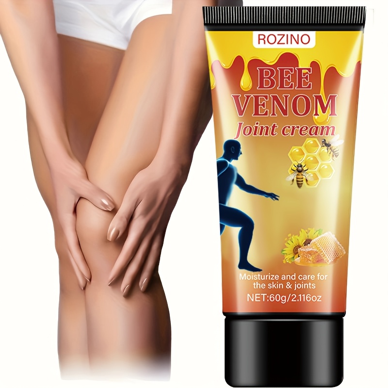 60g Bee Venom Joint Light Beige Cream, for muscle and Joint Light Beige comfort & Warmth, moisturizing, Hydration, Mild comfort, for Lumbar, legs, neck, wrists, knees, ankles joint Light Beige care, Specialized joint Light Beige moisturizing care for