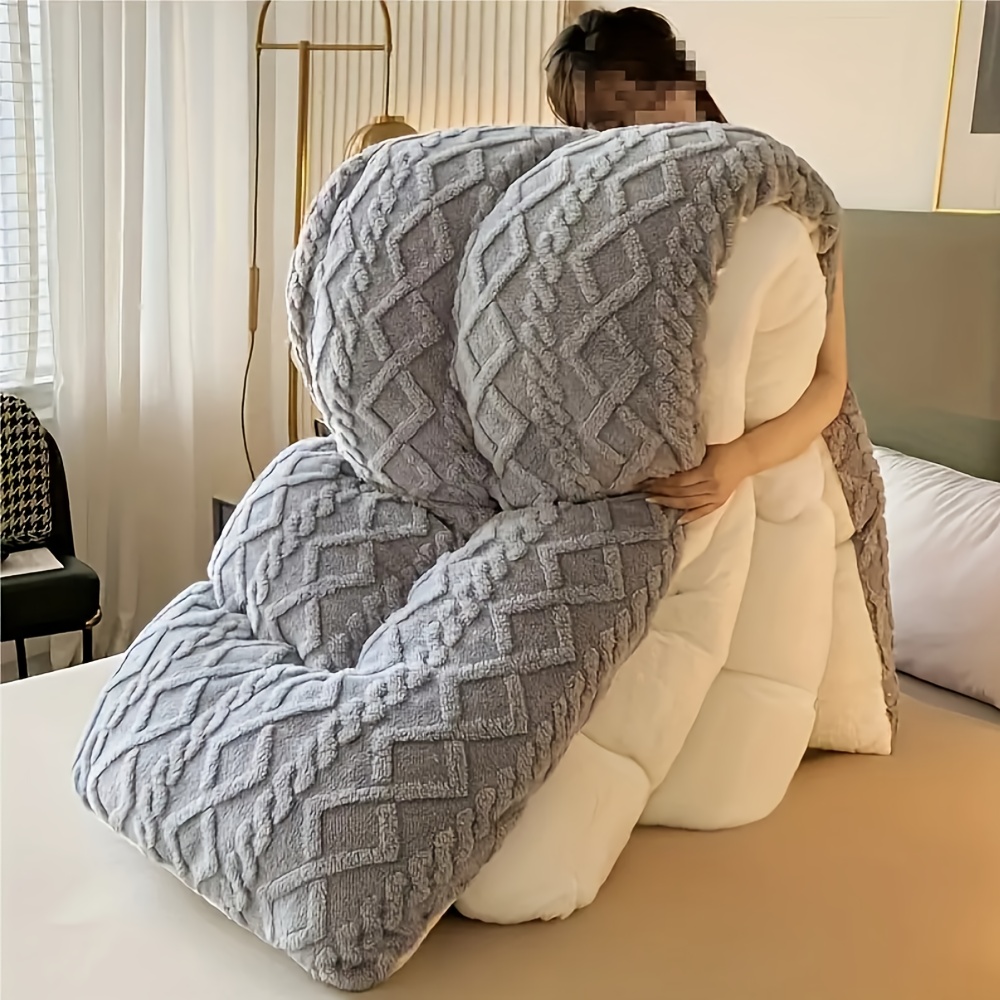 TEMU [luxurious Comforter] Soft, Thick, And Warm Comforter - Luxurious For All - Machine Washable, Perfect For Kids Bedroom, , Kids And Hotel Use