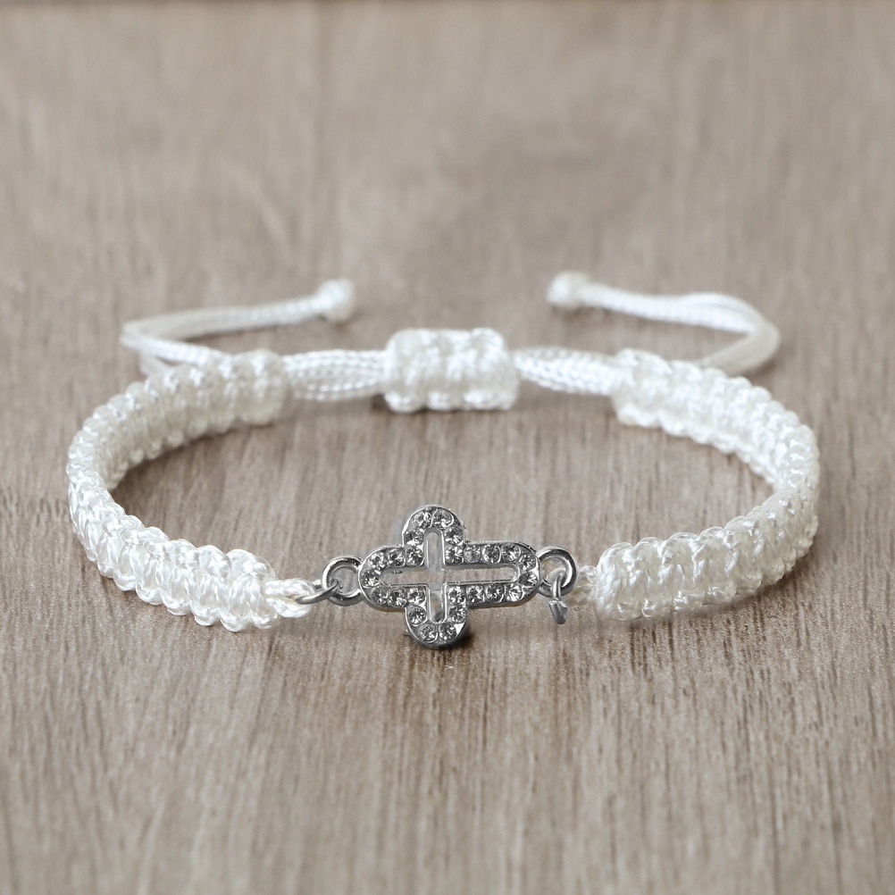 1pc Of Gothic Cross Bracelet Hand Woven Symbolizing And Safety Jewelry Easter Gift