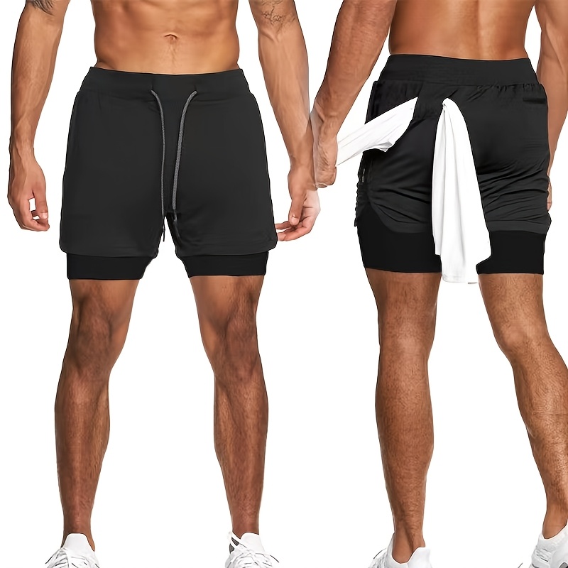 Men'S Running Shorts Designed to Hold a Phone, Suitable for Fitness Training, Sports, Marathons, And Casual Cycling