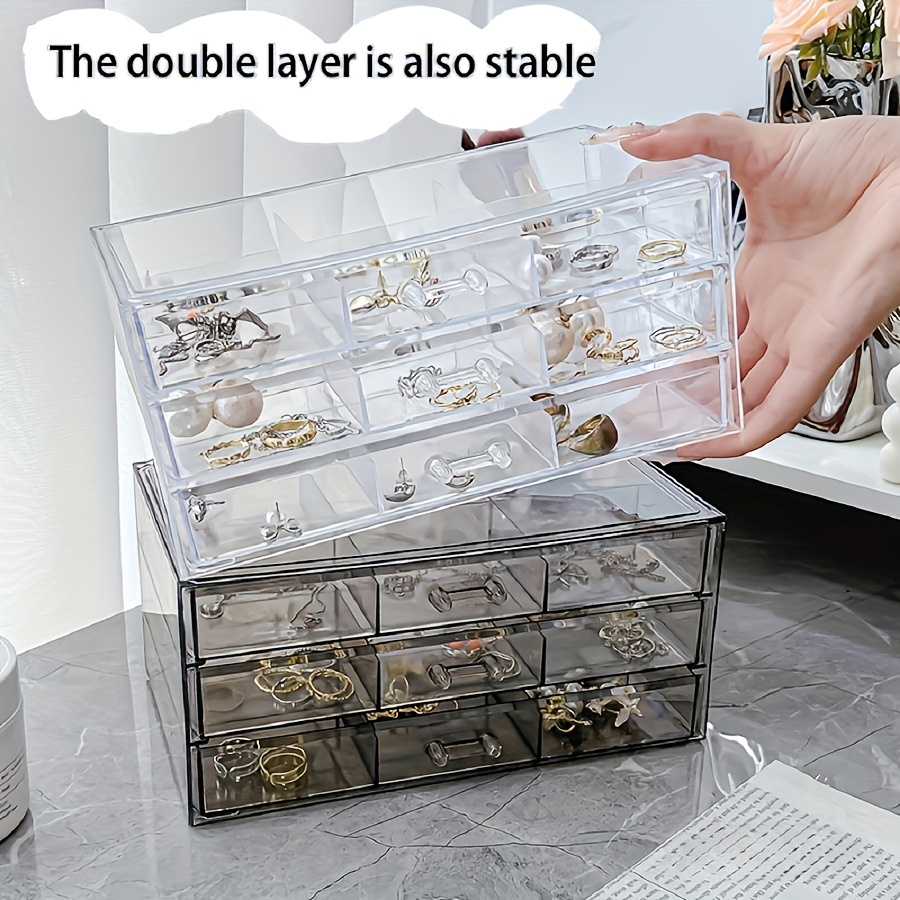 Lot De 25 Organiseurs De Tiroirs En Plastique Transparent En 4 Tailles Pour Salles De Bains Chambres Cuisines Et Bureaux 97234410