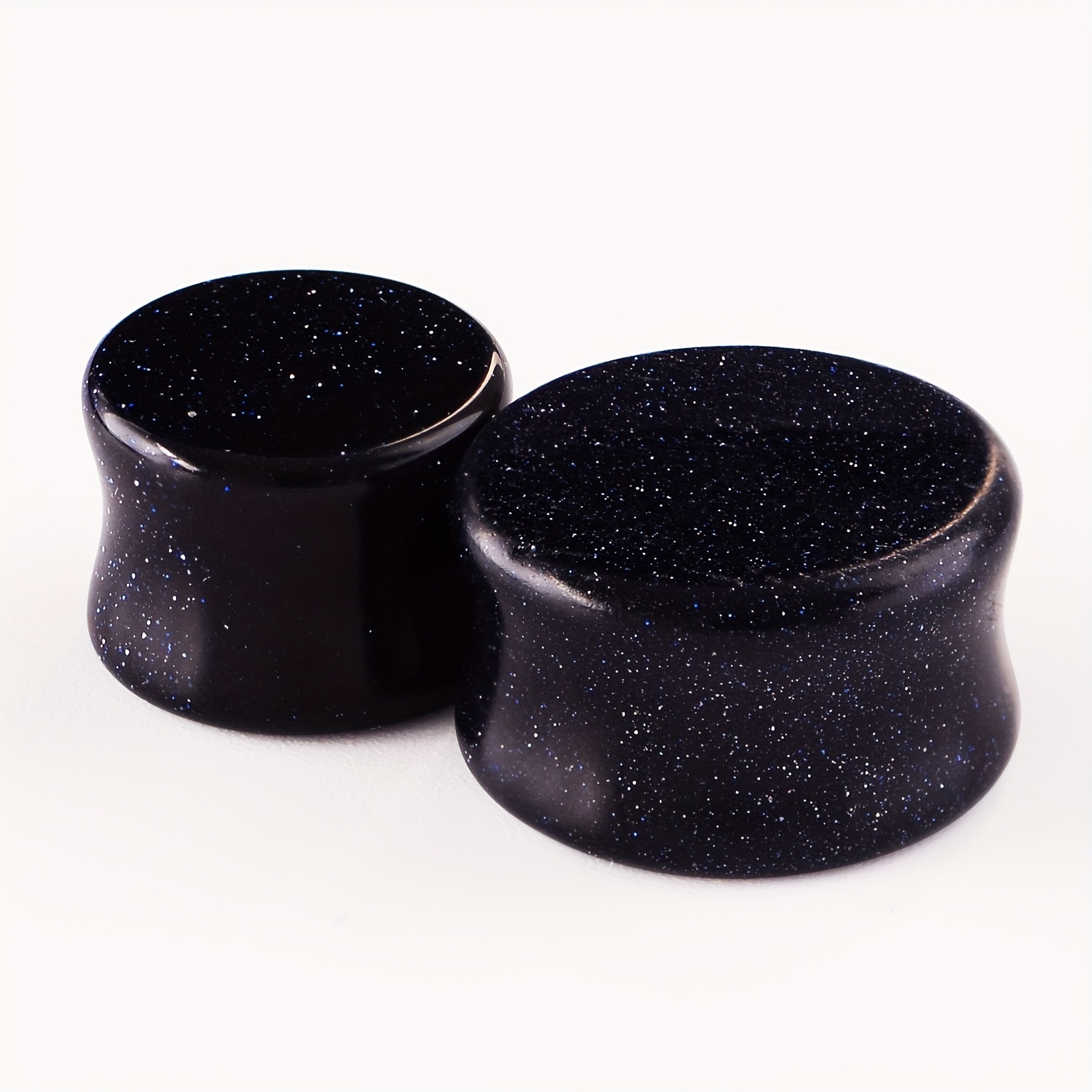 2pcs Sandstone Solid Stone Ear Expanders - , Multiple Sizes For Daily Wear & Music Festivals, Carnival Holiday Women's Fashion Accessories, Festival Accessories, Elegant Accessory