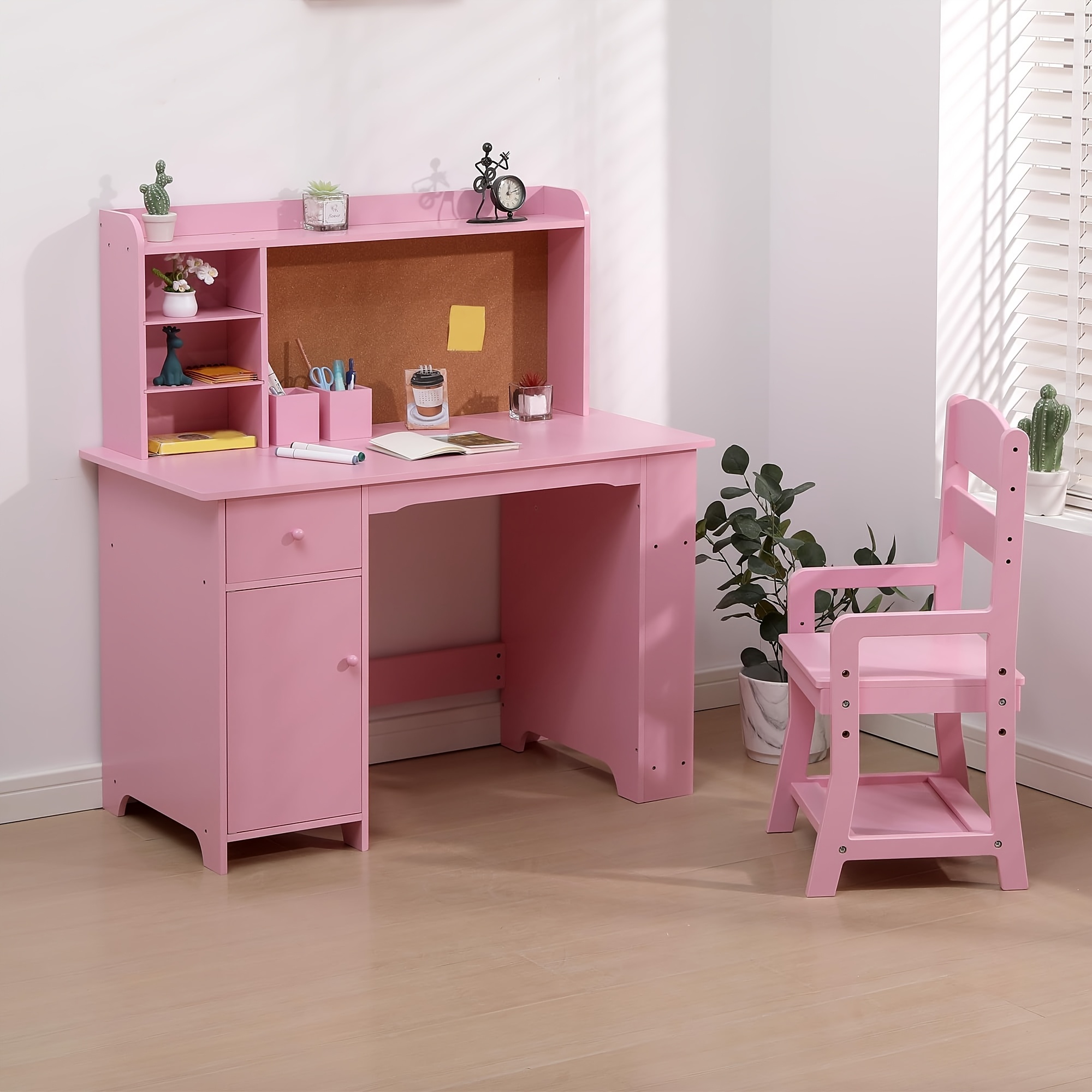 Pink Desk Chair Kids Desk And Chair Set With Hutch Bulletin