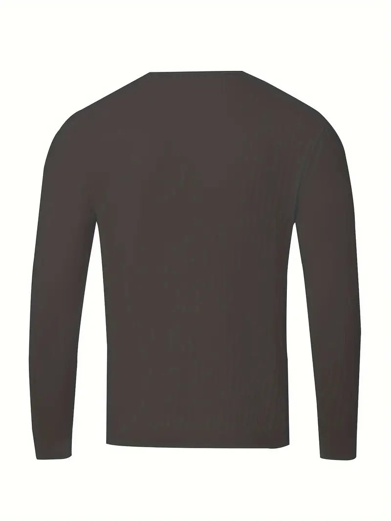 mens fashion casual crew neck long sleeve knit sweater regular fit ribbed pullover tops for spring and fall details 15