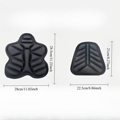 conjunto de 2 peças de almofada para assento de motocicleta, almofadas de dianteiras e traseiras, universal com absorção de , material de lycra e antiderrapante, adequado para motocicletas e scooters