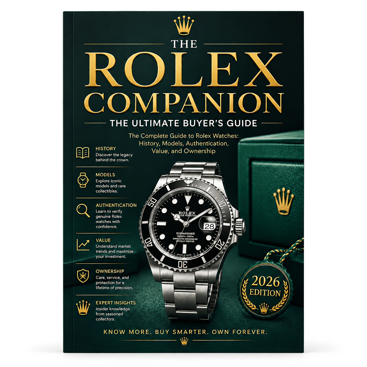 TEMU Guide de l'acheteur Rolex 2026 couvrant l'histoire, les modèles, l'authentification, la valeur, la propriété et les conseils de collectionneur