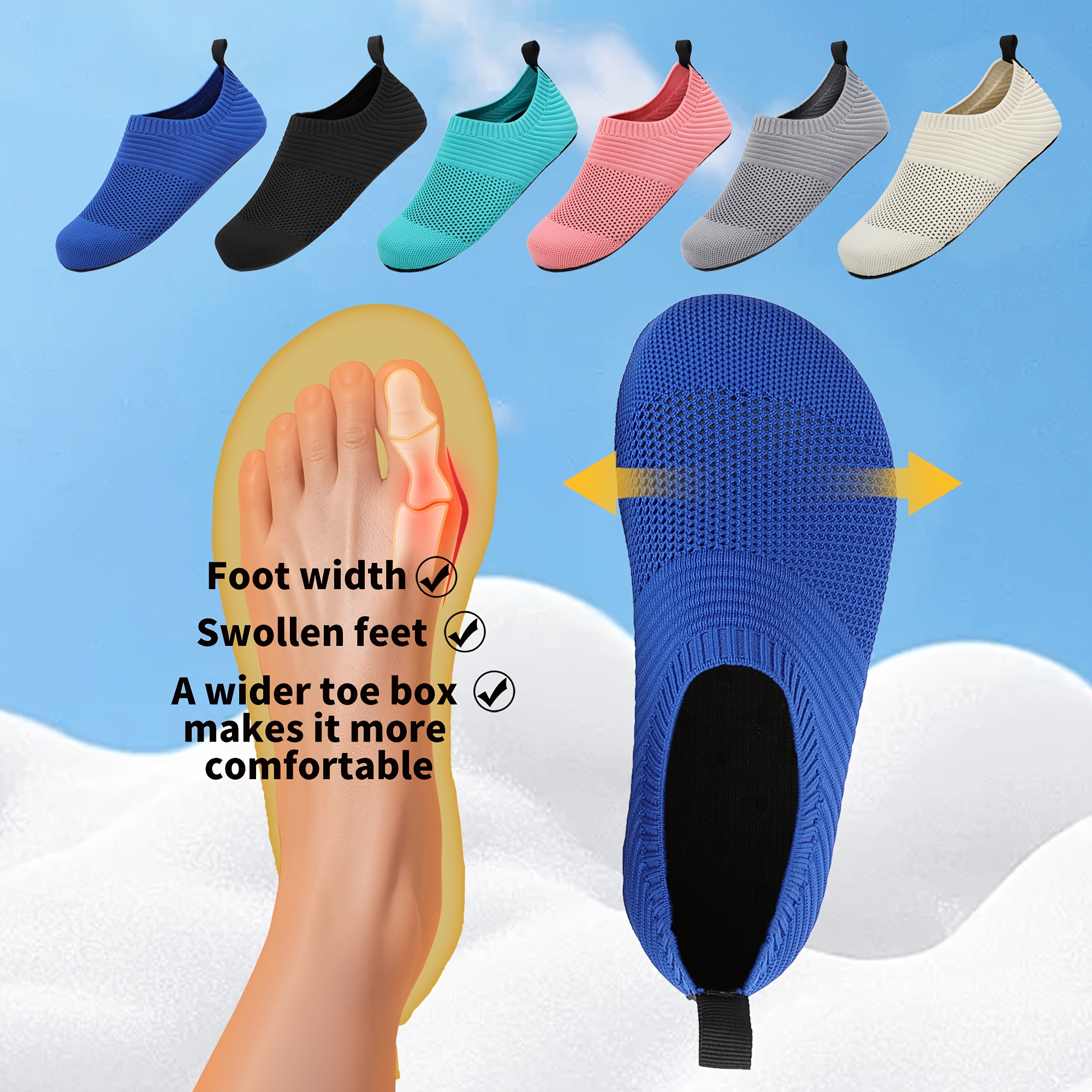 Women's Thickened Wide Toe Wading Water Shoes