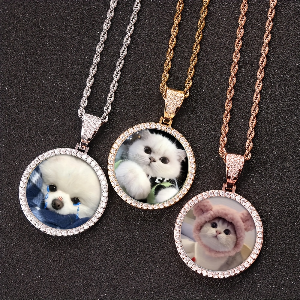 

Customized Holiday Photos Hip-hop Luxury Pendants Personalized Men' Necklaces Gifts