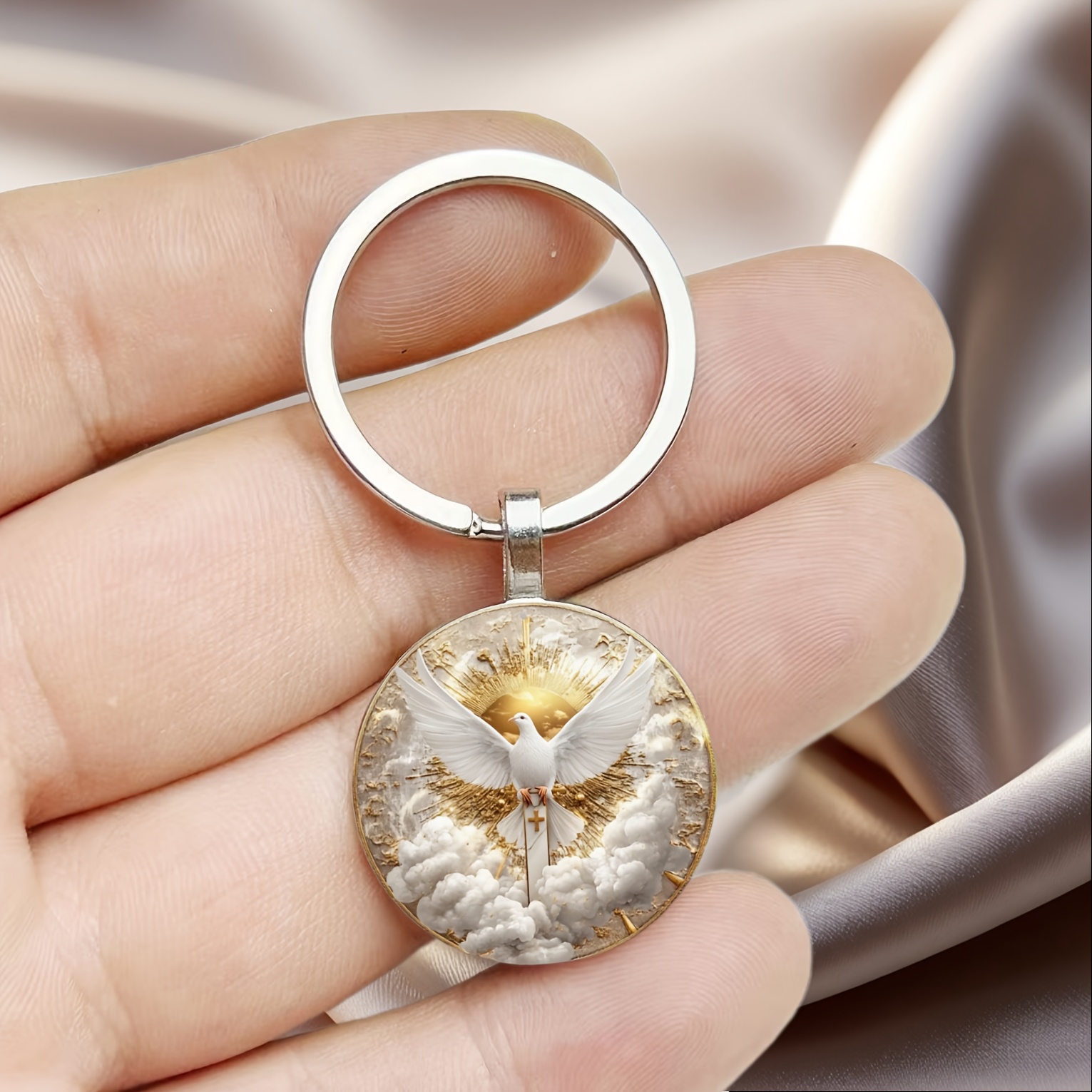 

Elegant Peace Keychain - Zinc Alloy, Bags & Cars, ' Accessory & Holiday Gift