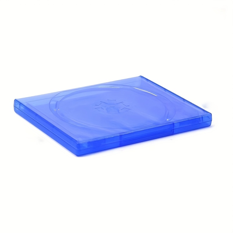 TEMU PS5/PS4 Spiel-Disc-Aufbewahrungsetui - Schlankes Blaues PVC-Schutzhüllen mit Sichtfenster, Kratzfestes Design für CDs/DVDs, Leichter Kompakter