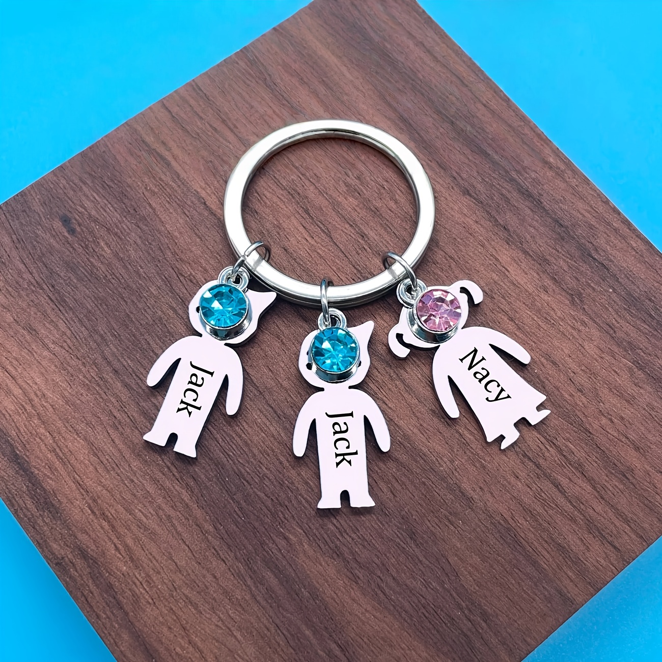 TEMU 1pc Stainless Steel Men's And Women's Customizable Keychain, Engraved Name Secure Travel Keychain, Holiday Gift, Love, Family Keychain, Birthday
