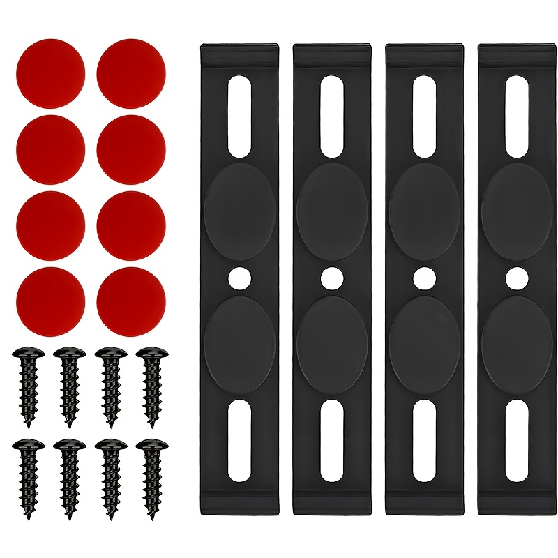 4pcs Universal Portable Car License Plate Frames, Automotive Body Fasteners, Frameless License Plate Holders