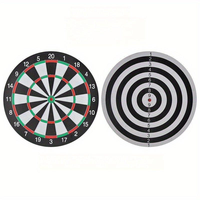 Extra groot, dik, dubbelzijdig dartbord van 45 cm (18 inch) met 6 darts