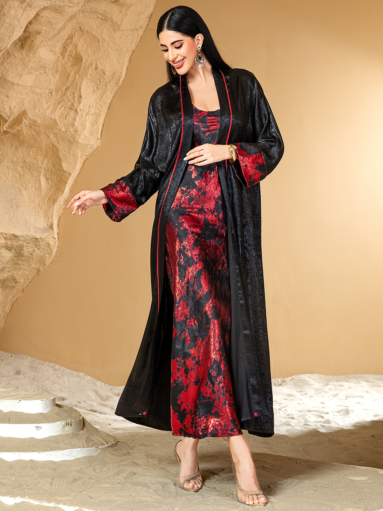 nude and black lace dress SAMPLE Red & Black Bulldog Cardigan Sweater Tank Dress – Queen of Sparkles