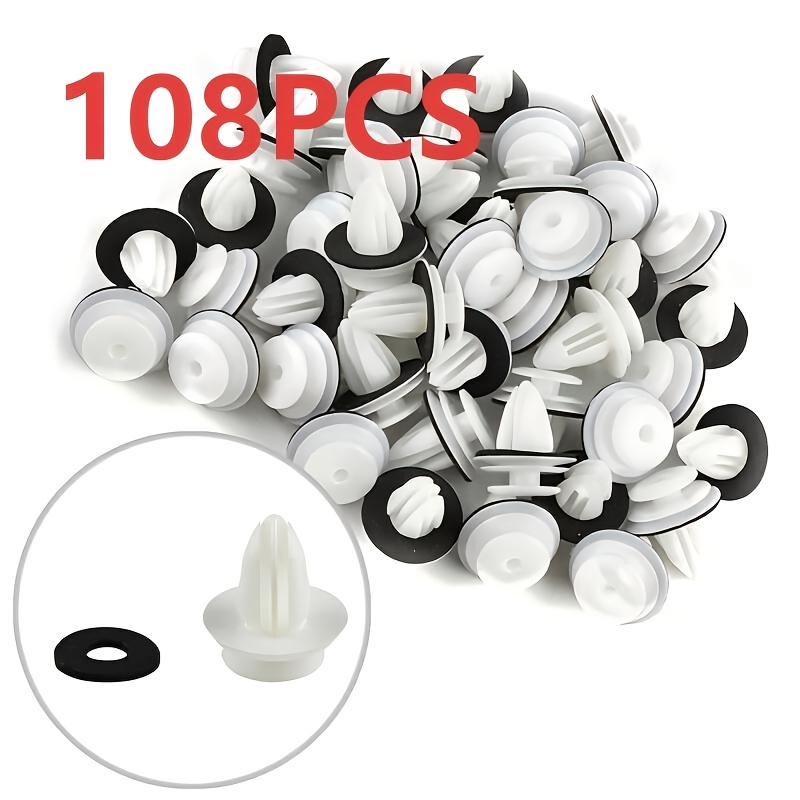 TEMU 28pcs 68pcs 108pcs Car Door Panel Clips, Made Of Durable Material, With Shock Pads, Interior Clips With Shock Absorption And Sound Insulation,