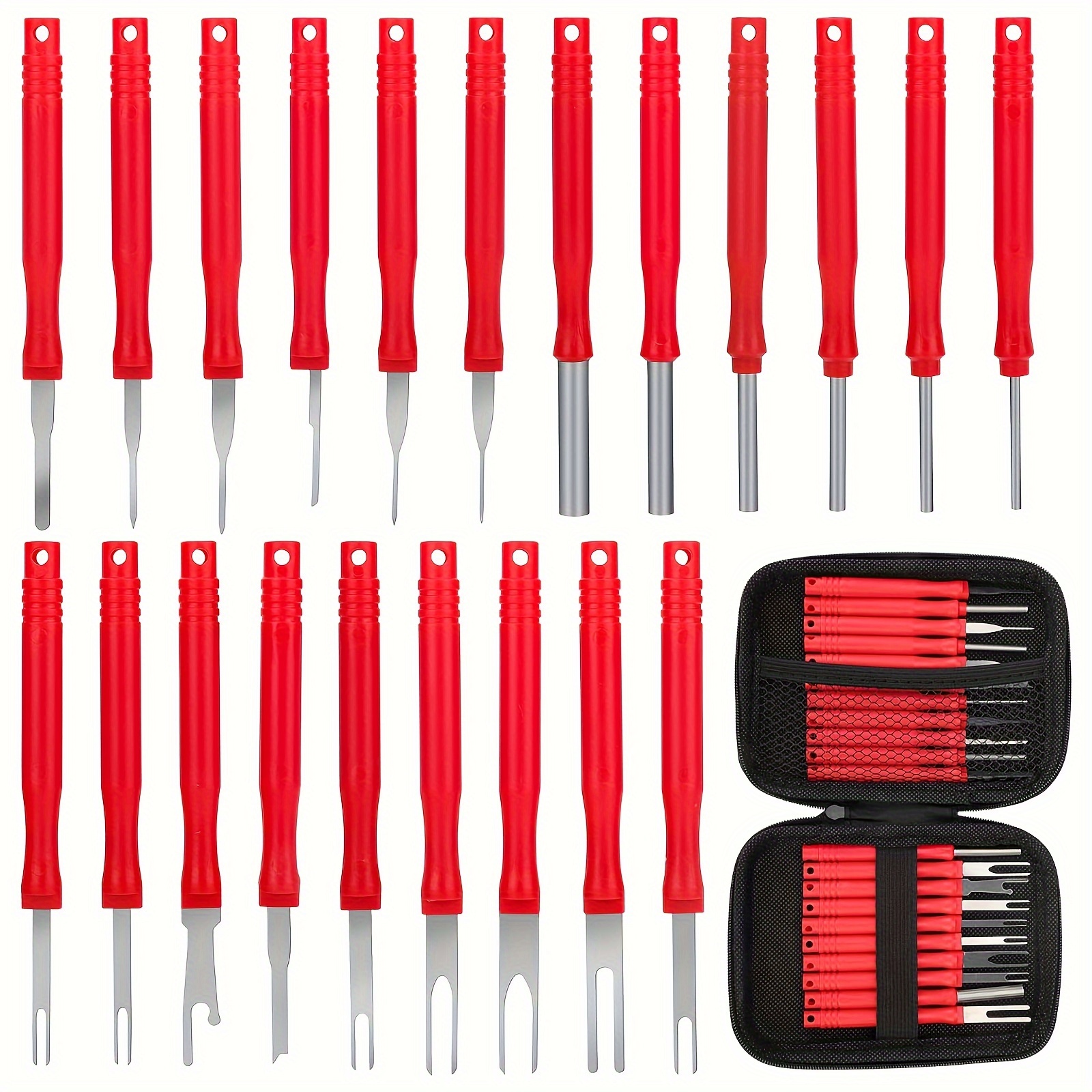 TEMU 21pcs Terminal Removal Tool Kit, Pin Removal Tool Kit, Electrical Pin Extractor Tool Set, For Automotive Car Household Devices