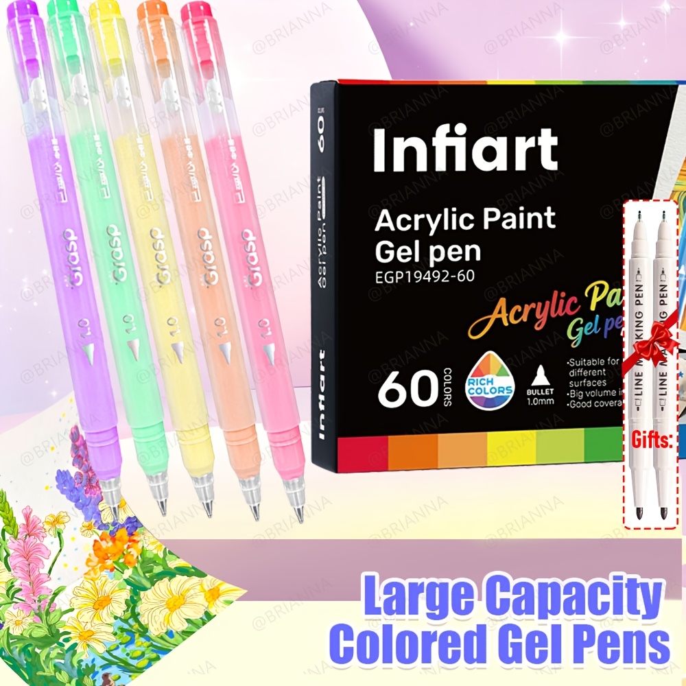 Large-Capacity Boxed Colored Gel Pens Set, 60/80/120 Colors