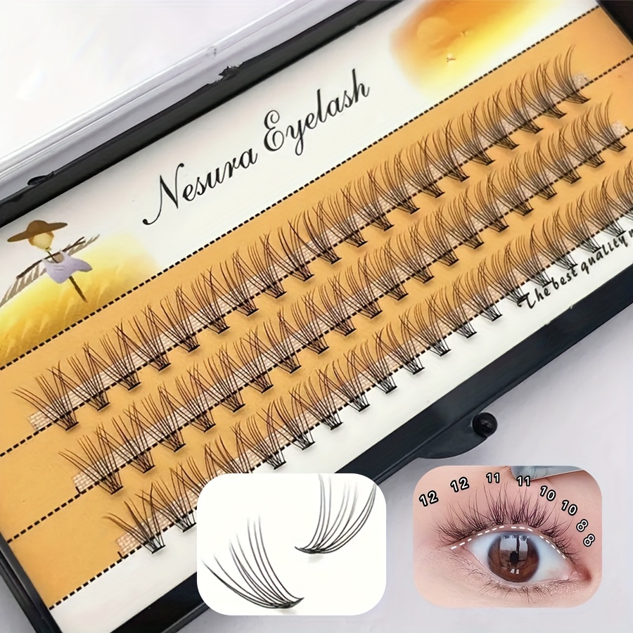 

Natural 0.10mm D False Eyelashes For Beginners - Hair Eyelash Extension Kit - 10-12mm Length