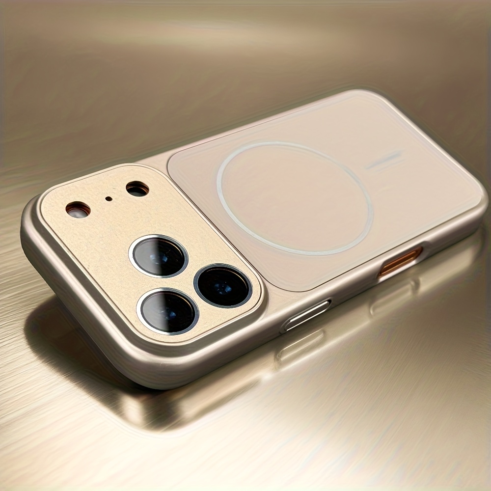 手机壳 - 奢华即时变形 17pro 磁吸无线充电手机壳，适用于 iphone 13   17 pro   全金属保护壳，相机镜头保护，哑光金属漆硬边框软后盖 商品详情 8