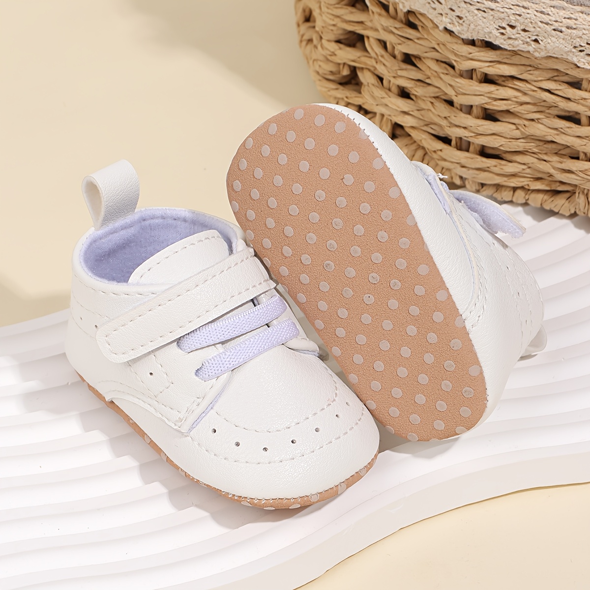 Image of Baby Boys Girls Sneakers Soft Sole Infant Moccasins Newborn Oxford Loafers Toddler Wedding Uniform Dress Shoes For 0-6m