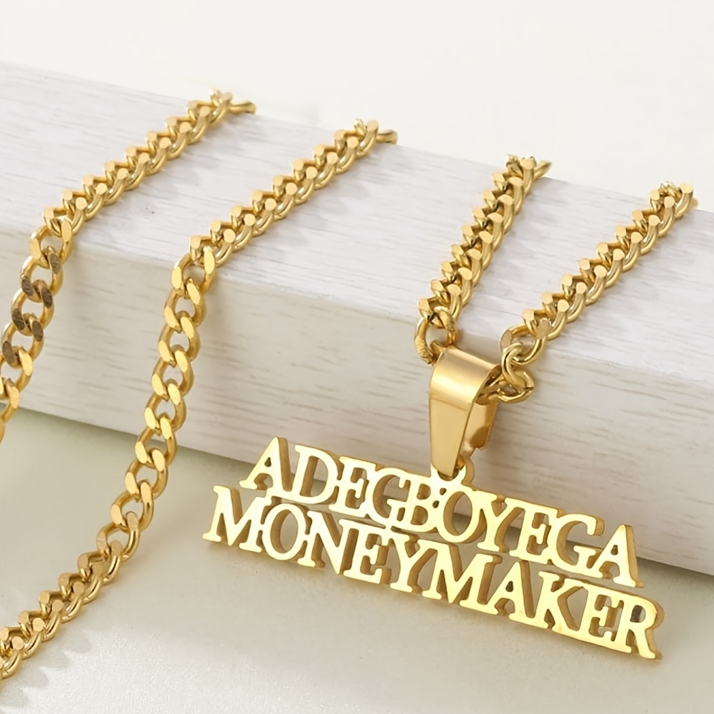 TEMU [customized] Customized Personalized Men's And Women's Name Necklaces, Stainless Steel Cuban Chain Stainless Steel, Exquisite Custom Necklace,