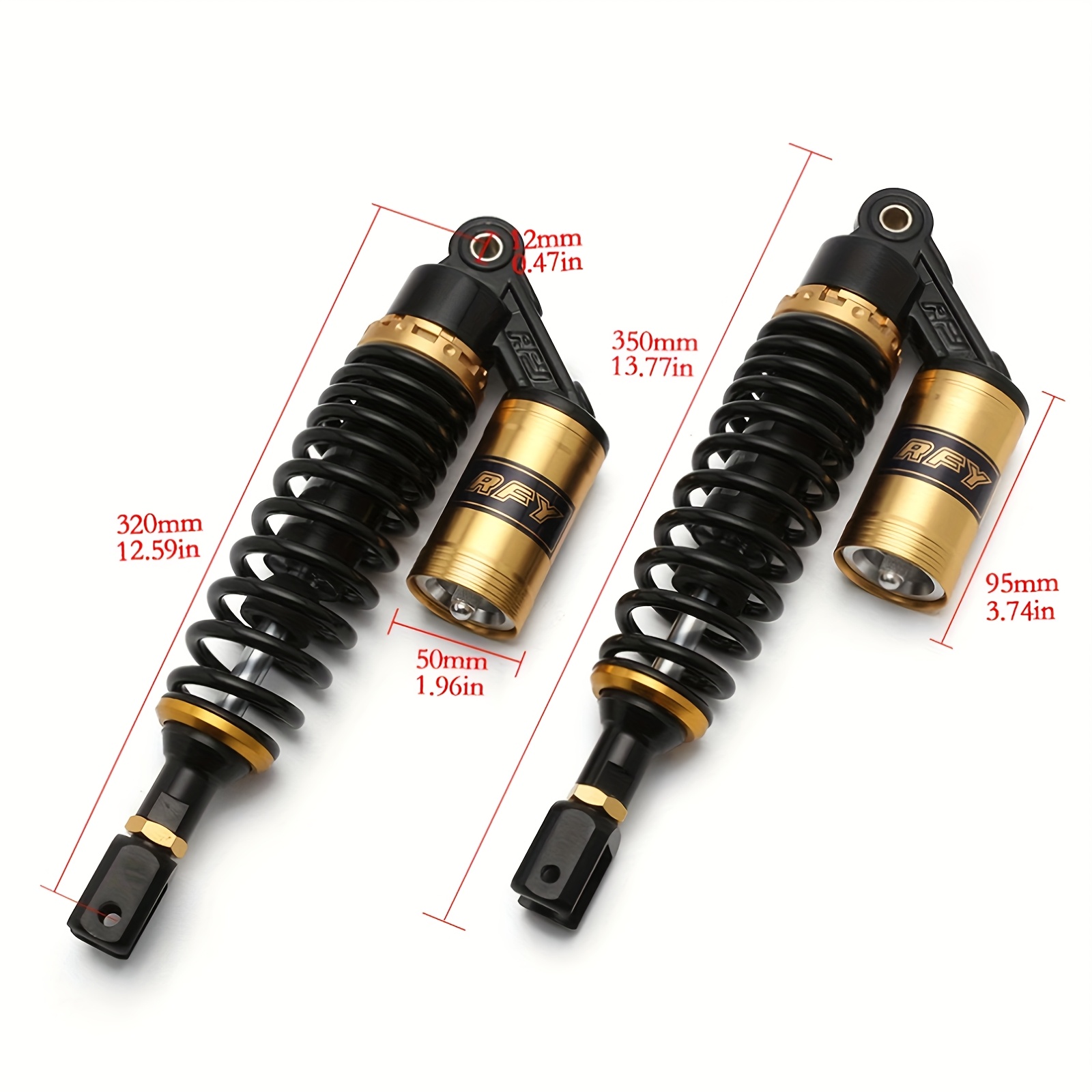320mm Fork Round Air Shock Absorber Rear Suspension Spring Scooter DirtBike Gokart Quad ATV Motorcycle