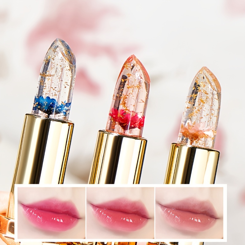   lipstick with petal   moisturizing non stick long lasting jelly formula for   types jelly lipstick