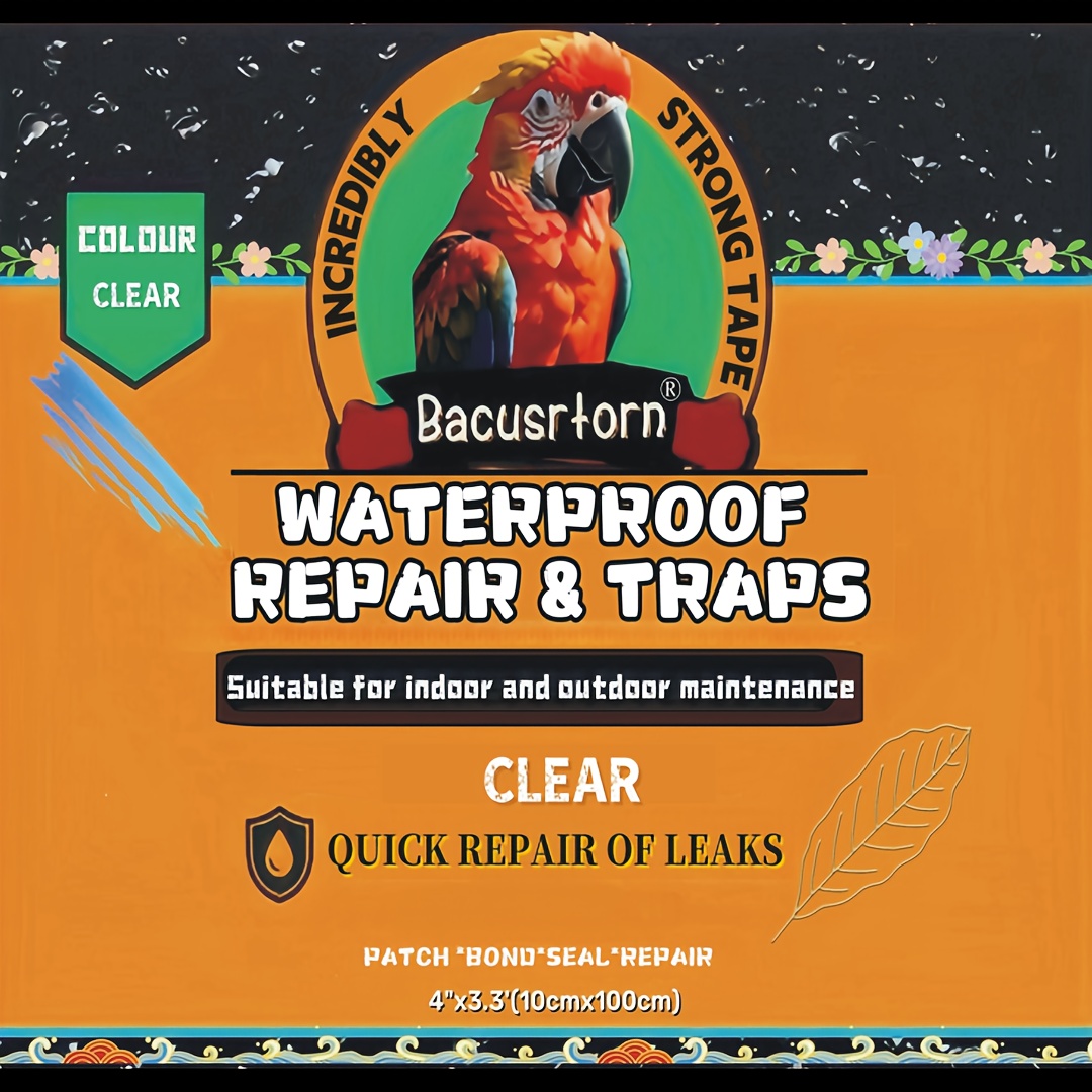 Image of Versatile Waterproof Tape - Thick, Flexible Rubberized Sealant For Leak Repair, Ideal For Indoor/outdoor Use On Plastic, Glass, Metal - Perfect For Home, Rv Roofs, Pools & Plumbing