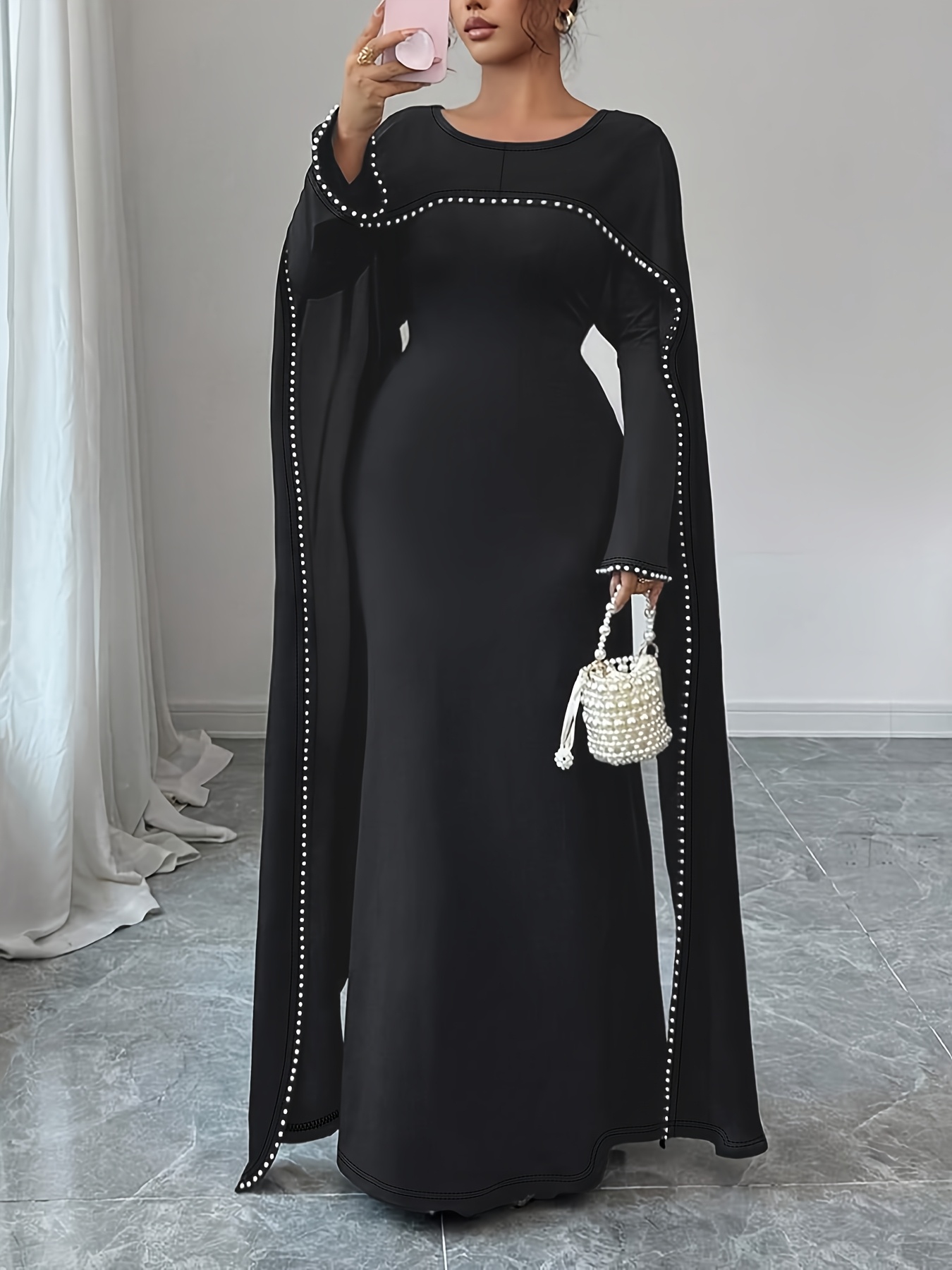 plus size black shawl