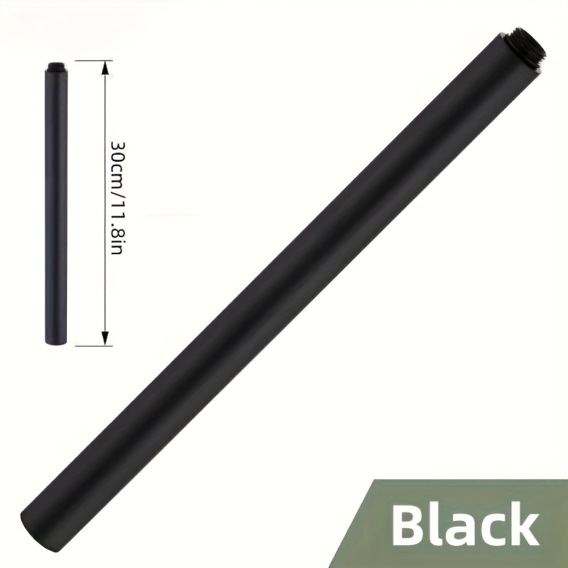 Image of 1pc 12 Inch 304 Pipe Extension Tube Bar, Shower Pipe, For Shower Head Slide Bar To Extend Shower Add Shower Height, Bathroom Accessories(black)