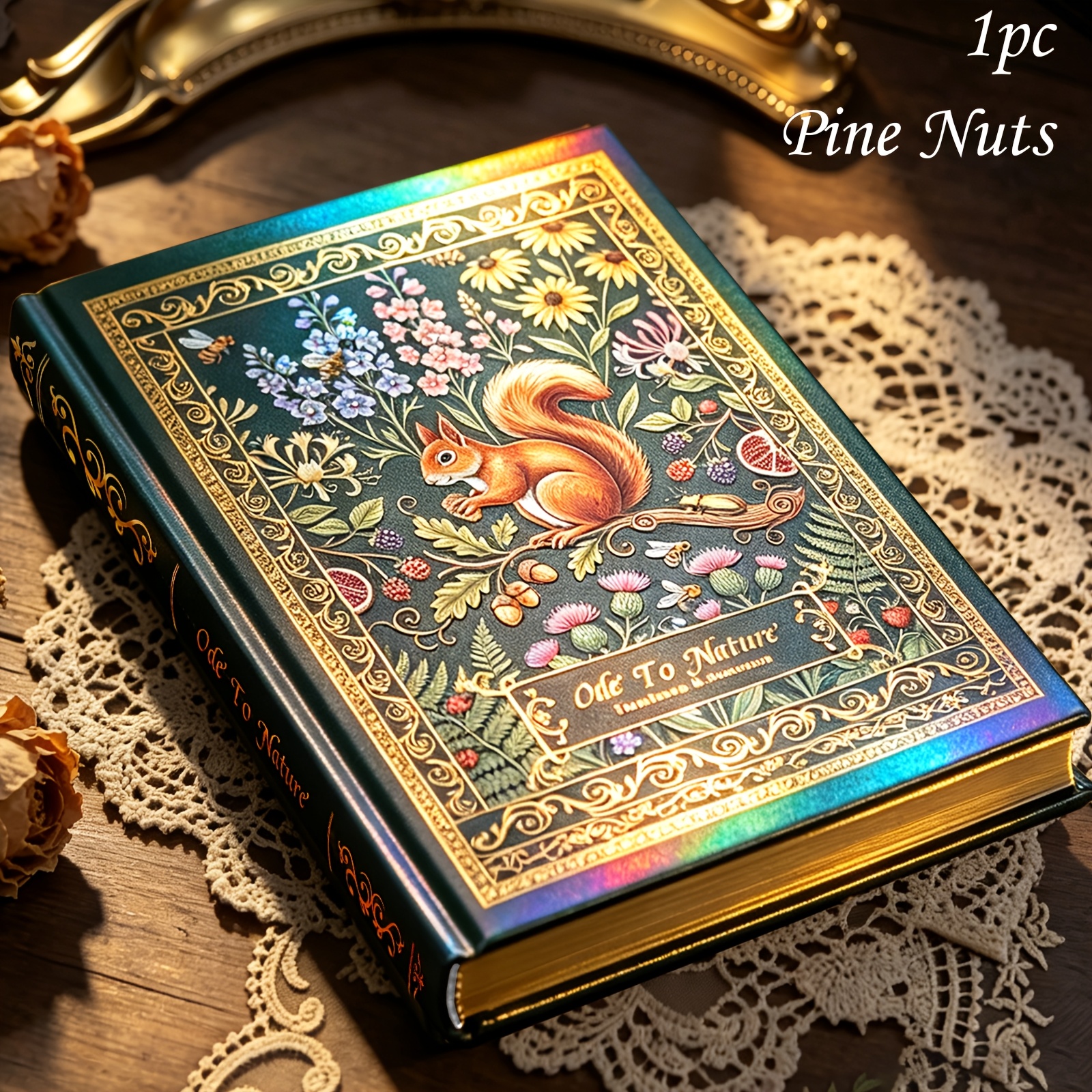 TEMU 1pc/4pcs A5 Hardcover Notebook With Laser-embossed Golden Cover & Spray-finished Edges Suitable For School, Office, Travel Journal, Composition