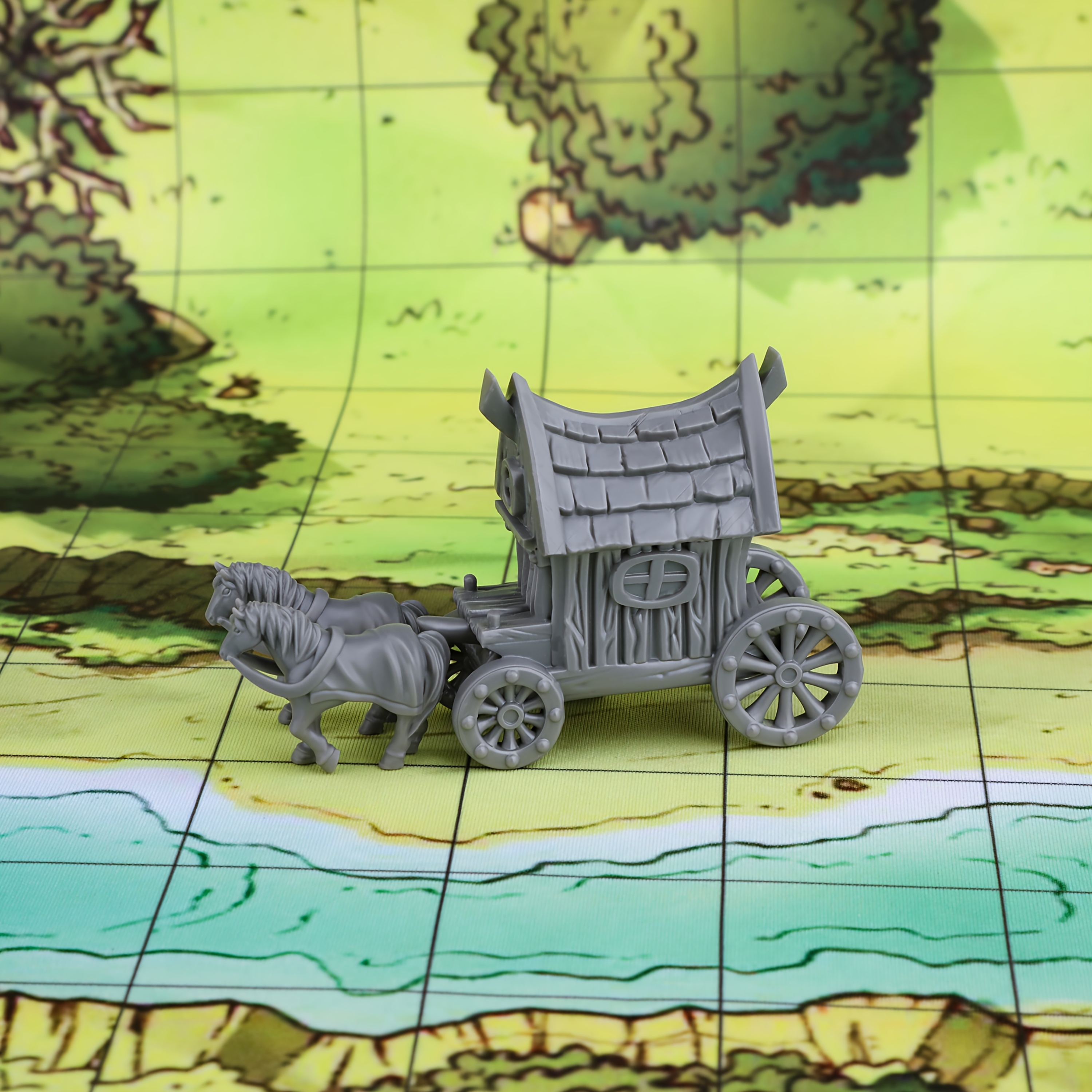 

4pcs D&d Wagon Miniatures Set - Resin Figurines For Rpg & Tabletop Games, Perfect Christmas &