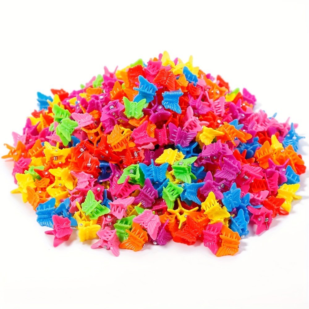 100 pack   small hair clips youngsterss hair accessories ps plastic bangs claw clips ponytail clips