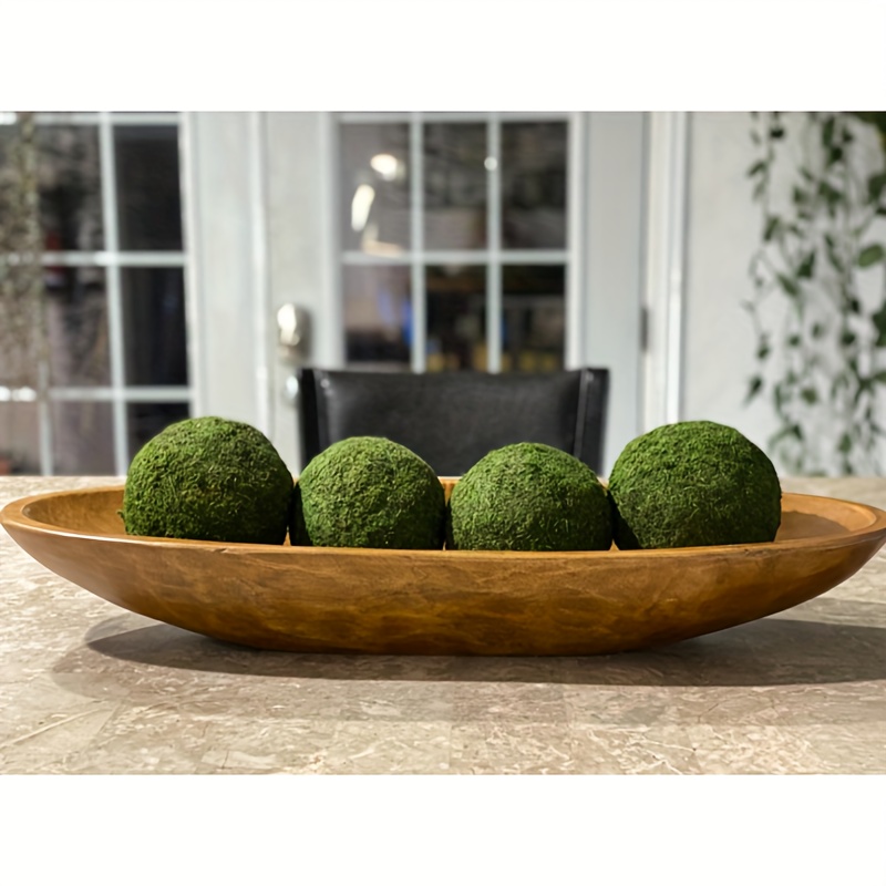 

6-pack Natural Balls, Handcrafted Foam Plant Spheres For Hanging, Vase, Bowl Filler, Table Centerpiece, Christmas Tree, Garden, Wedding, Home Party Decor, Style, No Feather, No Power Required