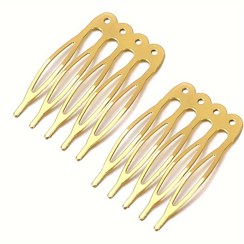 2pcs Metal Comb, Used For Jewelry Making Hair Diy Hair Accessories Ancient Style Flower Headwear Material
