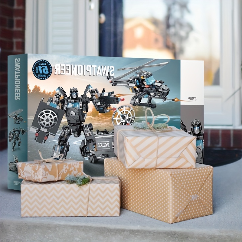 City Police Department Building Blocks Kit Toy, Police Car, Role-playing Toys for Boys And Girls, Halloween/Thanksgiving Day/Christmas Gift