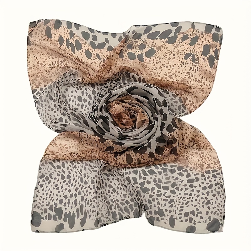 TEMU Cool Breathable Chiffon Fabric Spicy Leopard Print Versatile Scarf
