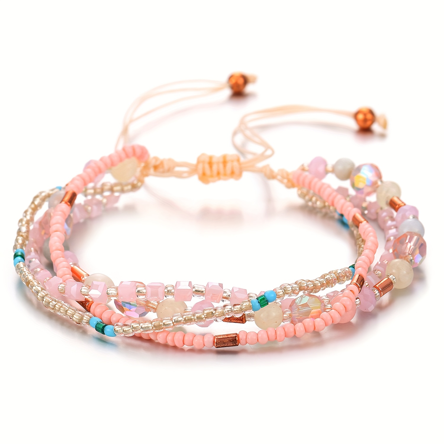 Boho Beaded Bracelet Faux Gemstone Vacation Casual Attire