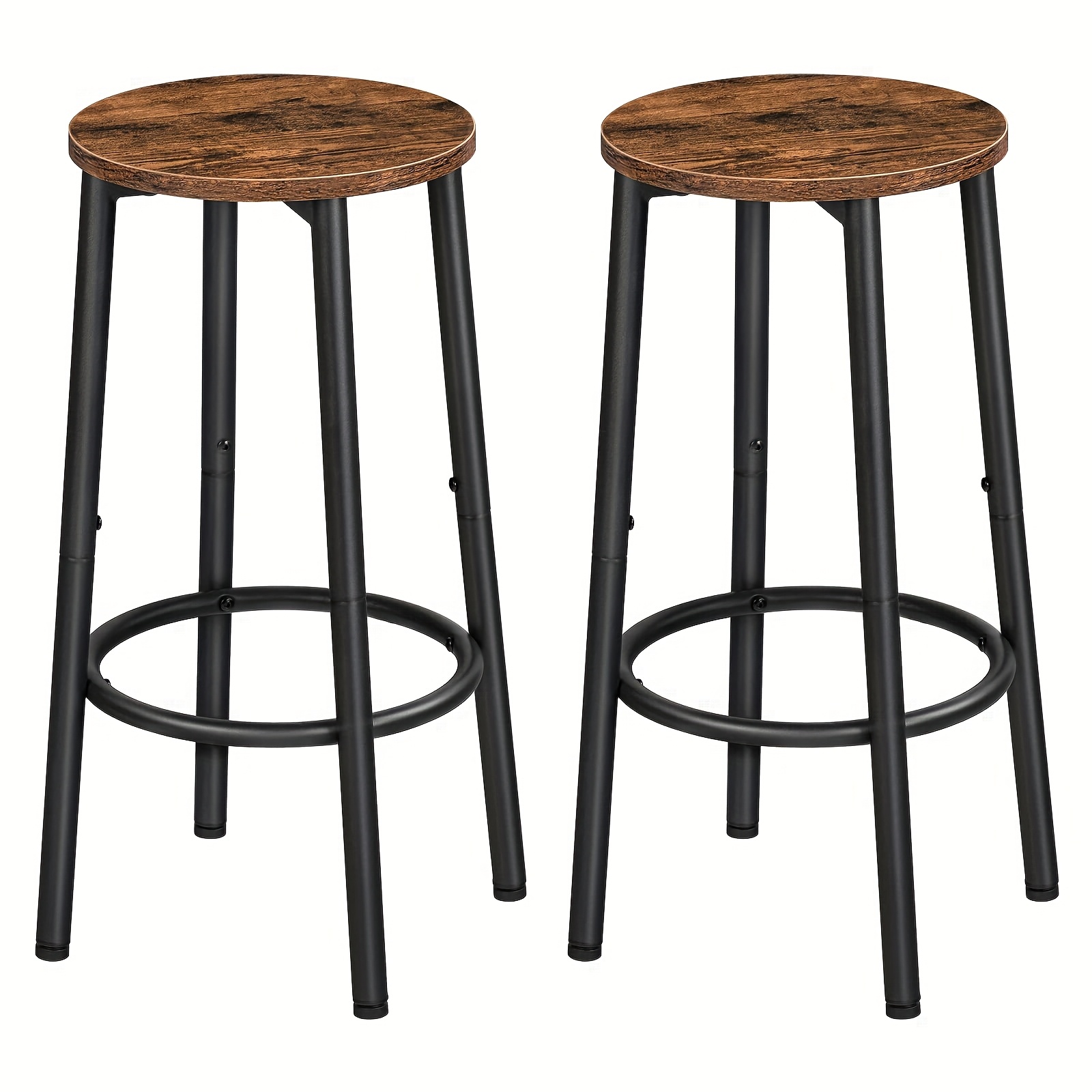 TEMU Set Of 2 Bar Stools, Dining Chairs Featuring A Footrest, Durable Golden Metal Frame, Ideal For Restaurants, Kitchens, And Bars, Easy Assembly,