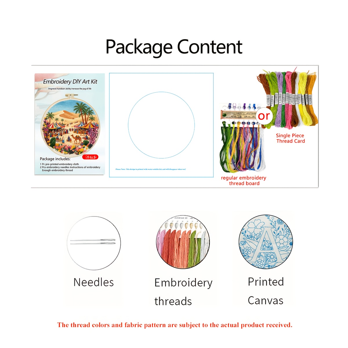 Desert Market Handmade Material Pack Embroidery Kit