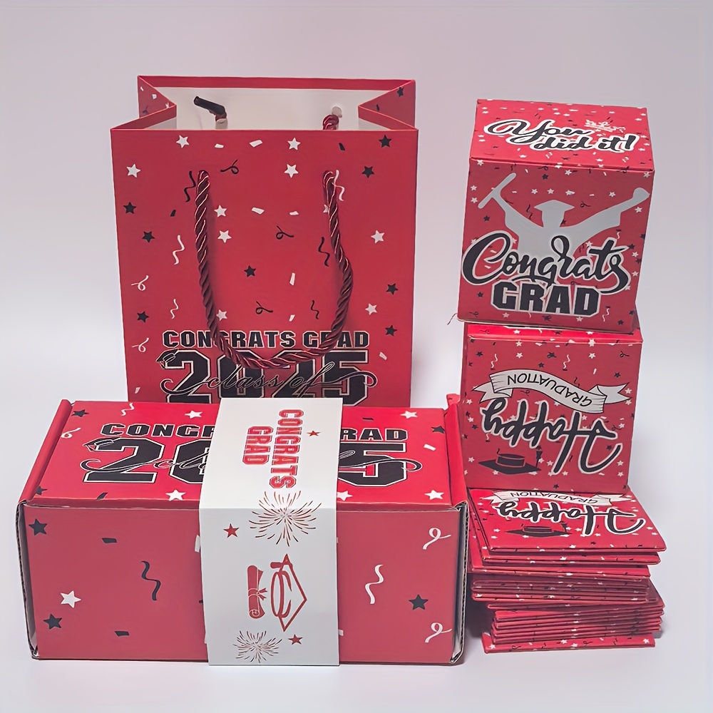 1 set   bounce out cash box with 6 10 15 20 25pcs surprise money   gift box for graduation birthday christmas new year parties foldable bounce out cash dispenser for   red envelopes celebration savings