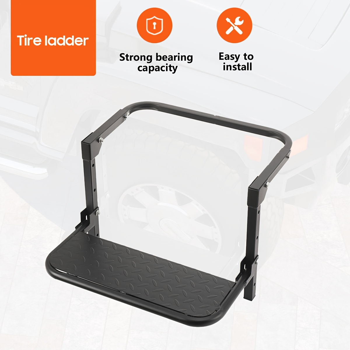 Wheel Step, Tire Step, Automotive Wheel Step, Adjustment, Folding Tire Step For 270-380 Mm Tire Width, Foldable