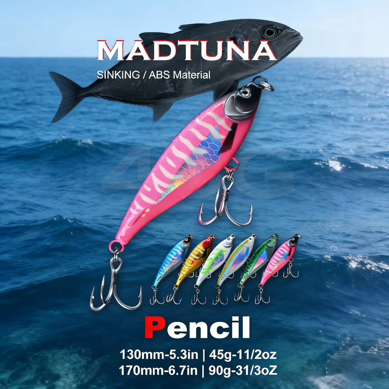 item picture 45g 13cm 90g 17cm fishing bait sinking plastic sea hard bait with hook   saltwater   pencil fishing lure bait