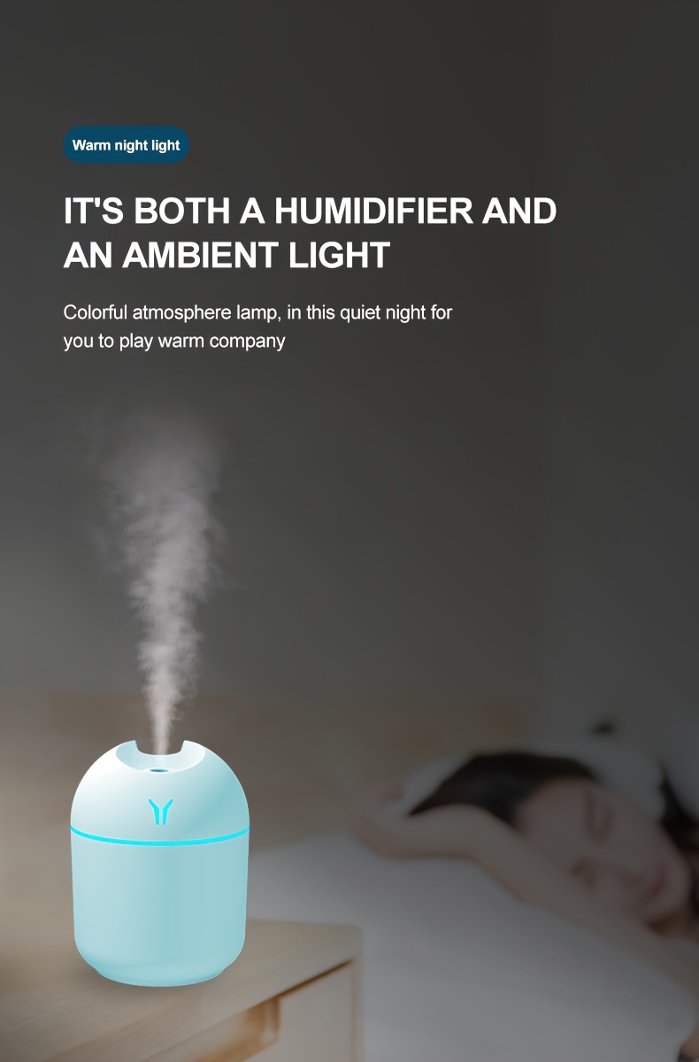 1pc Aromatherapy Diffuser And Humidifier with Cool Mist And Night Light: Essential Oils Can Be Added As An Air Aromatherapy Diffuser, Your Bedroom Fresh And Plants Healthy! Ultra-quiet - Perfect for Offices, Homes, Large Bedrooms