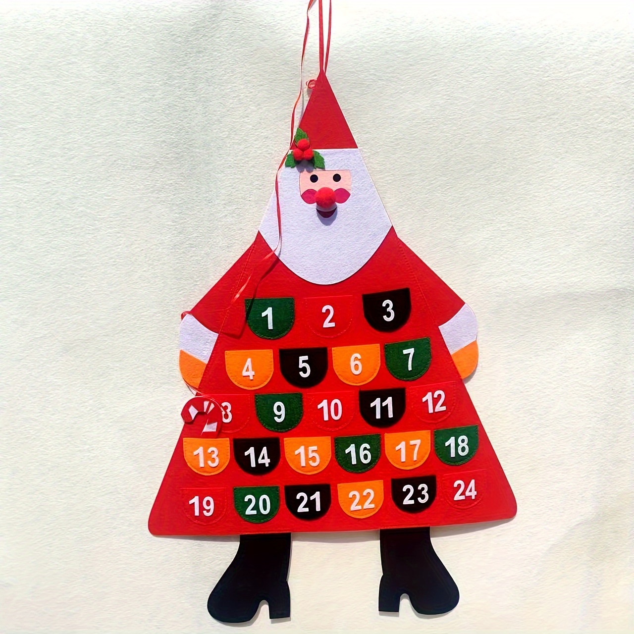 Reusable Felt Santa Claus Advent Calendar - Christmas Countdown ...